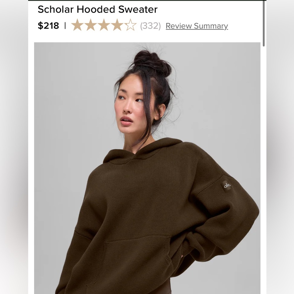 ALO Yoga Dark Brown Women's Sweatshirt